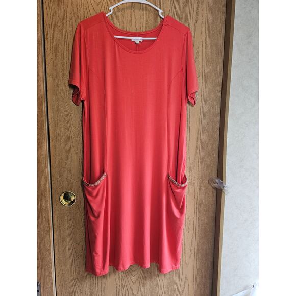 Charming charlie XL salmon caftan/dress. Boho. Swimsuit cover up. - Picture 1 of 5